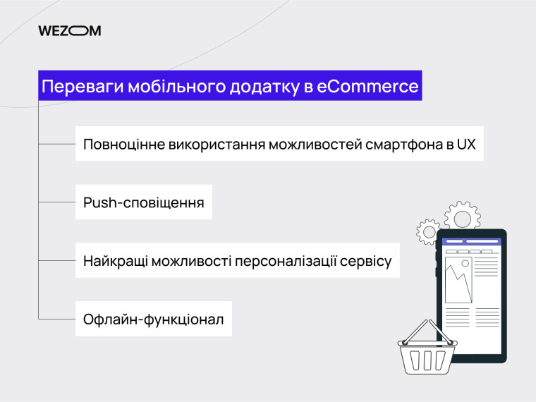 Переваги мобільного додатку в eCommerce: UX, push-сповіщення, персоналізація, офлайн-функціонал
