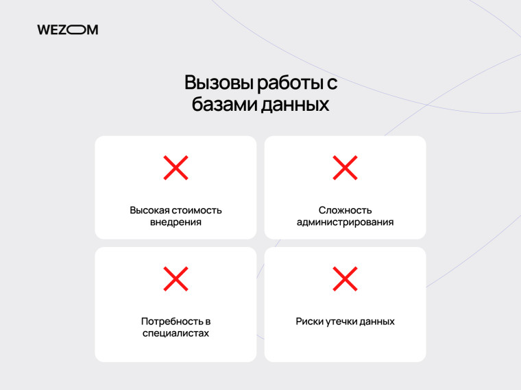 Вызовы работы с базами данных: высокая стоимость, сложность администрирования и риски утечки данных