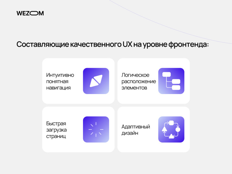 Составляющие качественного UX во фронтенд-разработке: навигация, расположение элементов, скорость и адаптивный дизайн