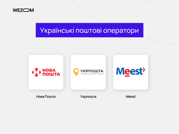 Українські поштові оператори для логістики інтернет-магазину: Нова Пошта, Укрпошта, Meest