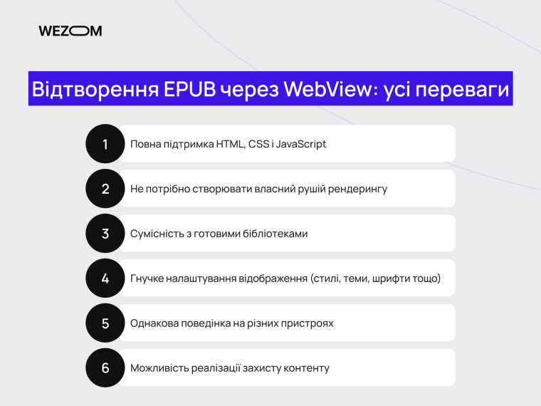 Flutter WebView EPUB: переваги рендерингу EPUB через WebView у мобільному додатку