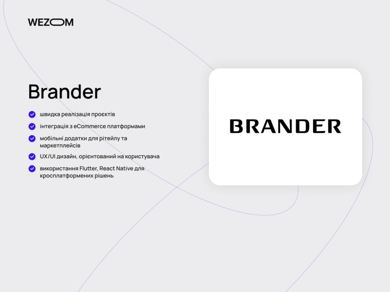 Brander серед топ компаній з розробки мобільних додатків для ритейлу та eCommerce інтеграцій
