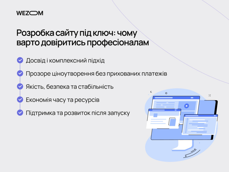 Розробка сайту під ключ від професіоналів: якість, безпека, підтримка і зрозуміло скільки коштує створити сайт