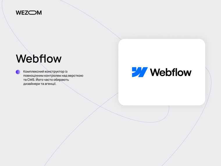 Webflow конструктор для створення веб сайту з повним контролем дизайну і CMS