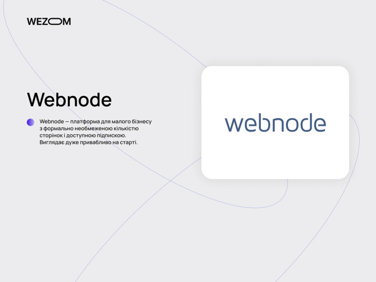 Webnode конструктор для створення сайтів малого бізнесу з доступною підпискою