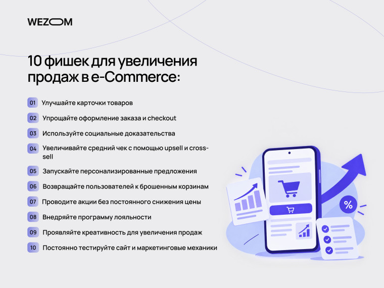 10 идей для увеличения продаж в e-Commerce: от карточек товаров и checkout до программы лояльности