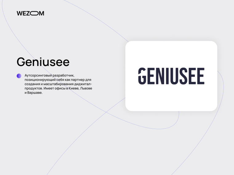 Geniusee &mdash; топ компаний по разработке ecommerce сайтов и цифровых продуктов
