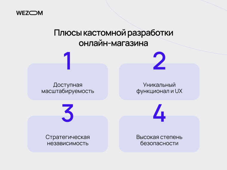 Плюсы кастомной разработки интернет-магазина: масштабируемость, UX, безопасность и контроль бюджета разработка интернет магазина цена