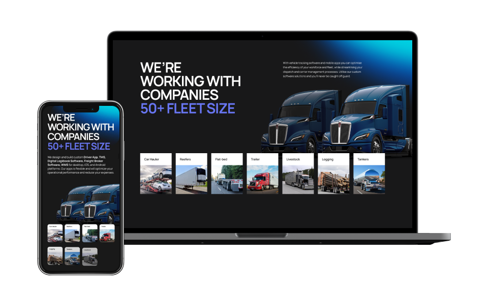 Создание сайта транспортной компании