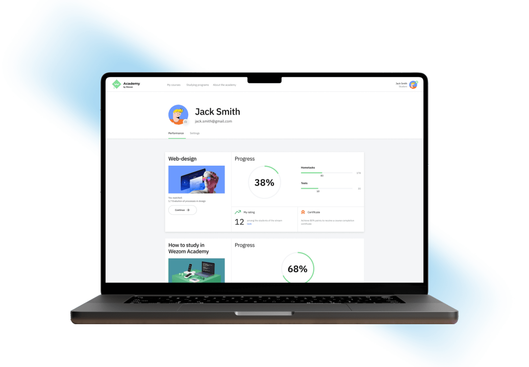 Розробка сайту з особистим кабінетом
